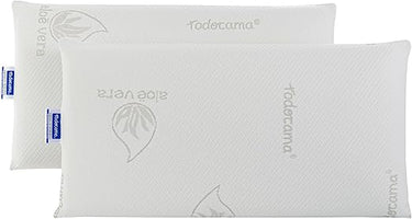 Todocama Almohada viscoelástica Aloe Vera (Pack de 2 Unidades - 70 cm)